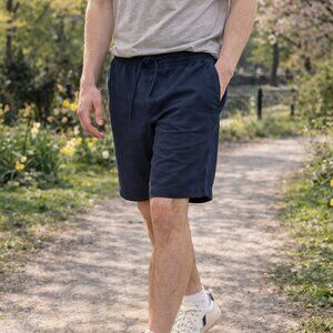 NN07 Seb Navy Drawstring Shorts 36